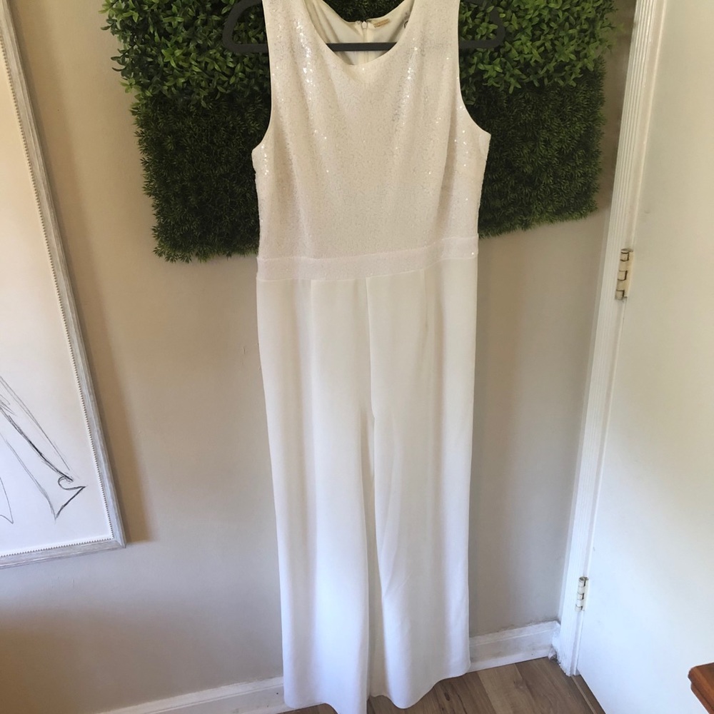 Tahari Sequin Top Jumpsuit